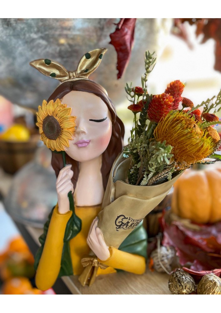 Ayçiçek Buketli kız vazo model 2