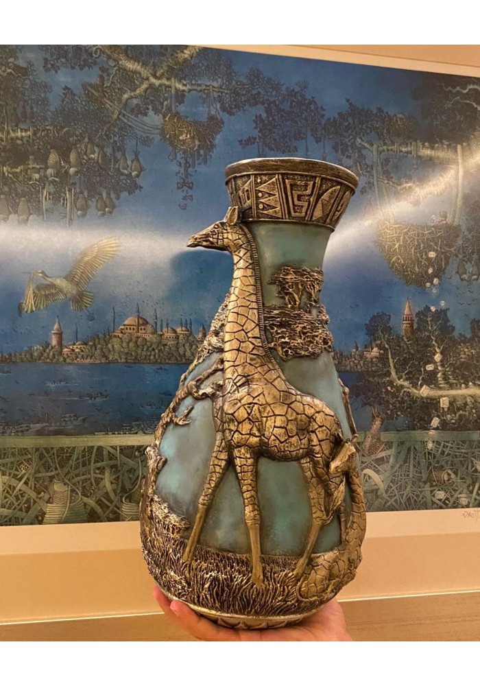 zürafa figürlü  vazo model 2